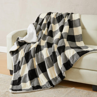 Velvet Plush Sherpa Luxury Bed Blanket - Kinsley Collection - Flatiron-Home