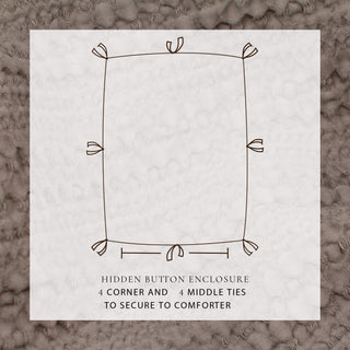 100% Cotton Honeycomb Waffle Duvet Set - Mattea Collection - Flatiron-Home