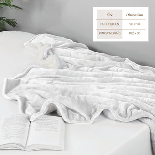 Velvet Plush Sherpa Bed Blanket - Sherpa Fleece Collection - Flatiron-Home