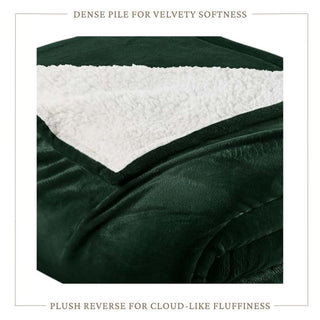 Velvet Plush Sherpa Bed Blanket - Sherpa Fleece Collection - Flatiron-Home