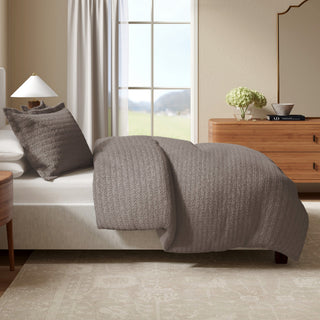 100% Cotton Honeycomb Waffle Duvet Set - Mattea Collection - Flatiron-Home