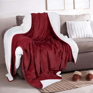 Velvet Plush Sherpa Bed Blanket - Sherpa Fleece Collection - Flatiron-Home