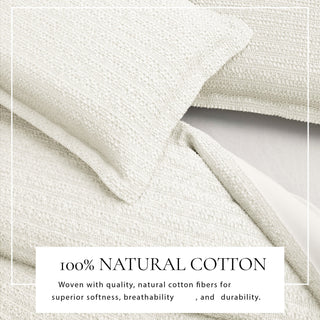 100% Cotton Honeycomb Waffle Duvet Set - Mattea Collection - Flatiron-Home