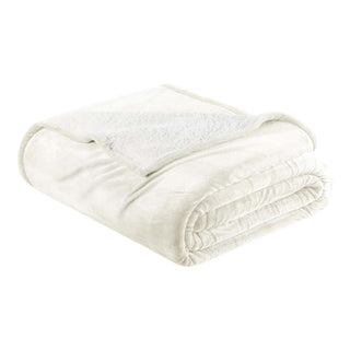 Velvet Plush Sherpa Bed Blanket - Sherpa Fleece Collection - Flatiron-Home