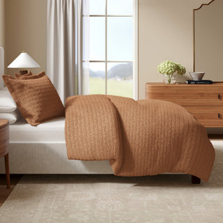 100% Cotton Honeycomb Waffle Duvet Set - Mattea Collection - Flatiron-Home