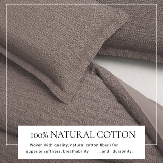 100% Cotton Honeycomb Waffle Duvet Set - Mattea Collection - Flatiron-Home