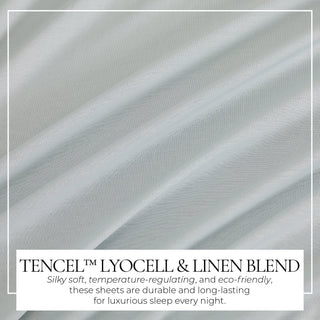 TENCEL™ Lyocell & Linen Blend Sheet Set - Magdalena Collection - Flatiron-Home