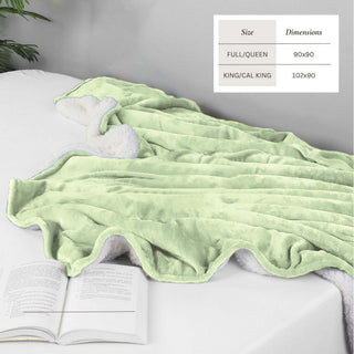 Velvet Plush Sherpa Bed Blanket - Sherpa Fleece Collection - Flatiron-Home