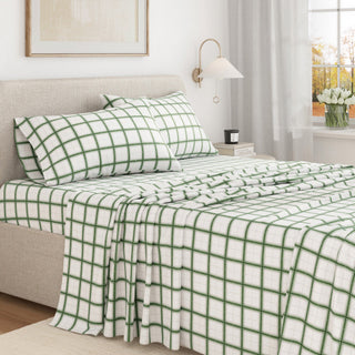 Turkish Cotton Flannel Sheet Set - Plaid & Stripe Collection - Flatiron-Home