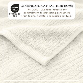 Turkish Cotton Ribbed 6-Piece Bath Towel Set - Georgiana Collection - Flatiron-Home