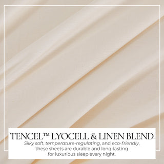 TENCEL™ Lyocell & Linen Blend Sheet Set - Magdalena Collection - Flatiron-Home