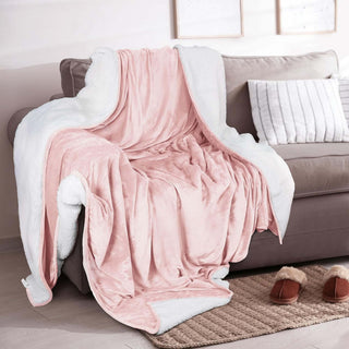 Velvet Plush Sherpa Bed Blanket - Sherpa Fleece Collection - Flatiron-Home