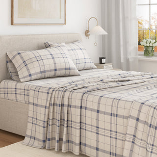 Turkish Cotton Flannel Sheet Set - Plaid & Stripe Collection - Flatiron-Home