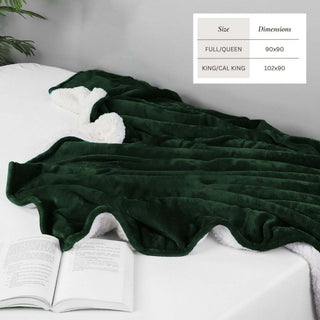Velvet Plush Sherpa Bed Blanket - Sherpa Fleece Collection - Flatiron-Home