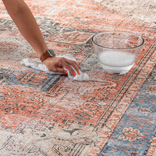 Rosman Distressed Washable Area Rug - Flatiron - Home