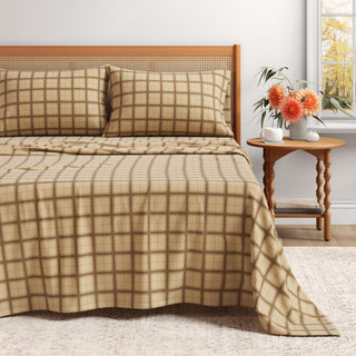 Turkish Cotton Flannel Sheet Set - Plaid & Stripe Collection - Flatiron-Home