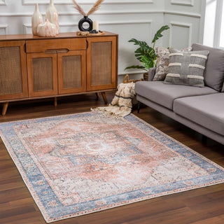 Rosman Distressed Washable Area Rug - Flatiron - Home