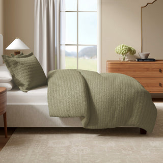100% Cotton Honeycomb Waffle Duvet Set - Mattea Collection - Flatiron-Home