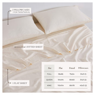 TENCEL™ Lyocell & Linen Blend Sheet Set - Magdalena Collection - Flatiron-Home