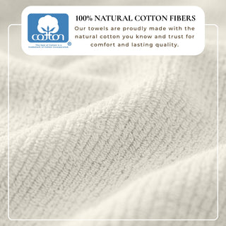 Turkish Cotton Ribbed 6-Piece Bath Towel Set - Georgiana Collection - Flatiron-Home