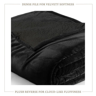 Velvet Plush Sherpa Bed Blanket - Sherpa Fleece Collection - Flatiron-Home