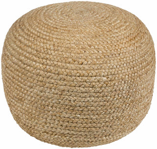 Kaumakani Knitted Jute Round Pouf - Flatiron - Home