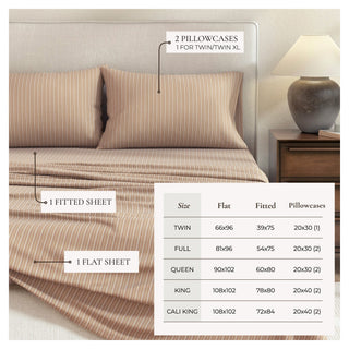 Turkish Cotton Flannel Sheet Set - Plaid & Stripe Collection - Flatiron-Home