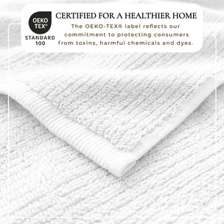 Turkish Cotton Ribbed 6-Piece Bath Towel Set - Georgiana Collection - Flatiron-Home
