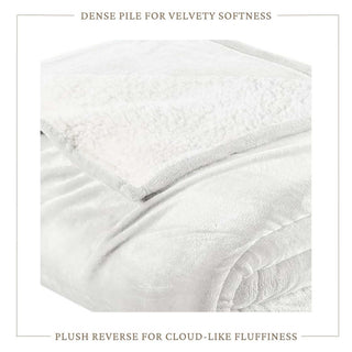 Velvet Plush Sherpa Bed Blanket - Sherpa Fleece Collection - Flatiron-Home