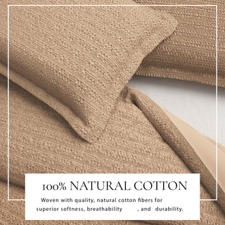 100% Cotton Honeycomb Waffle Duvet Set - Mattea Collection - Flatiron-Home