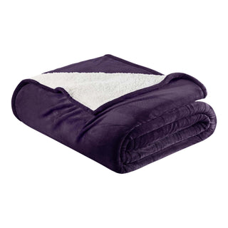 Velvet Plush Sherpa Bed Blanket - Sherpa Fleece Collection - Flatiron-Home