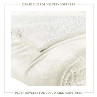 Velvet Plush Sherpa Bed Blanket - Sherpa Fleece Collection - Flatiron-Home