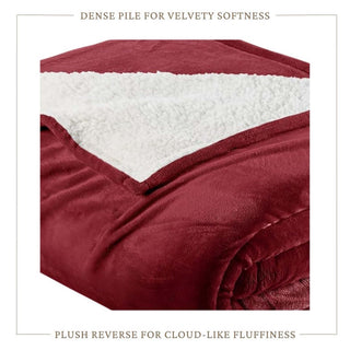 Velvet Plush Sherpa Bed Blanket - Sherpa Fleece Collection - Flatiron-Home