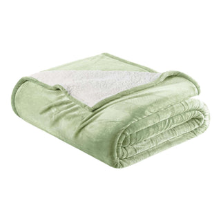 Velvet Plush Sherpa Bed Blanket - Sherpa Fleece Collection - Flatiron-Home