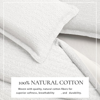 100% Cotton Honeycomb Waffle Duvet Set - Mattea Collection - Flatiron-Home