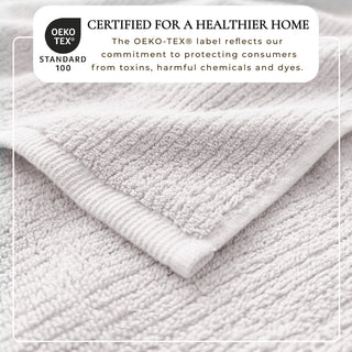 Turkish Cotton Ribbed 6-Piece Bath Towel Set - Georgiana Collection - Flatiron-Home
