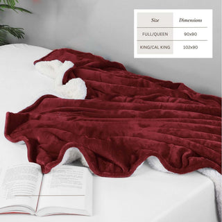Velvet Plush Sherpa Bed Blanket - Sherpa Fleece Collection - Flatiron-Home