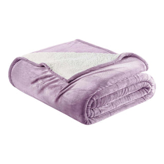 Velvet Plush Sherpa Bed Blanket - Sherpa Fleece Collection - Flatiron-Home