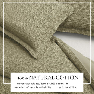 100% Cotton Honeycomb Waffle Duvet Set - Mattea Collection - Flatiron-Home