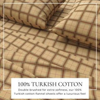 Turkish Cotton Flannel Sheet Set - Plaid & Stripe Collection - Flatiron-Home