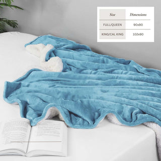 Velvet Plush Sherpa Bed Blanket - Sherpa Fleece Collection - Flatiron-Home